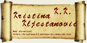 Kristina Klještanović vizit kartica